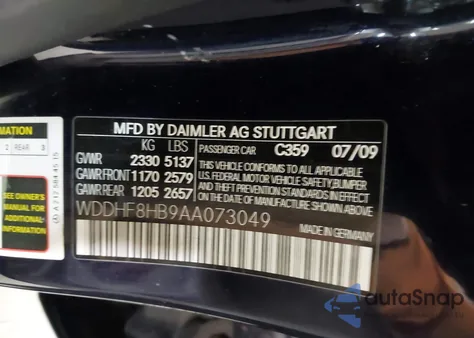 2010 Mercedes-Benz E 350 4Matic from USA, damaged, VIN WDDHF8HB9AA073049